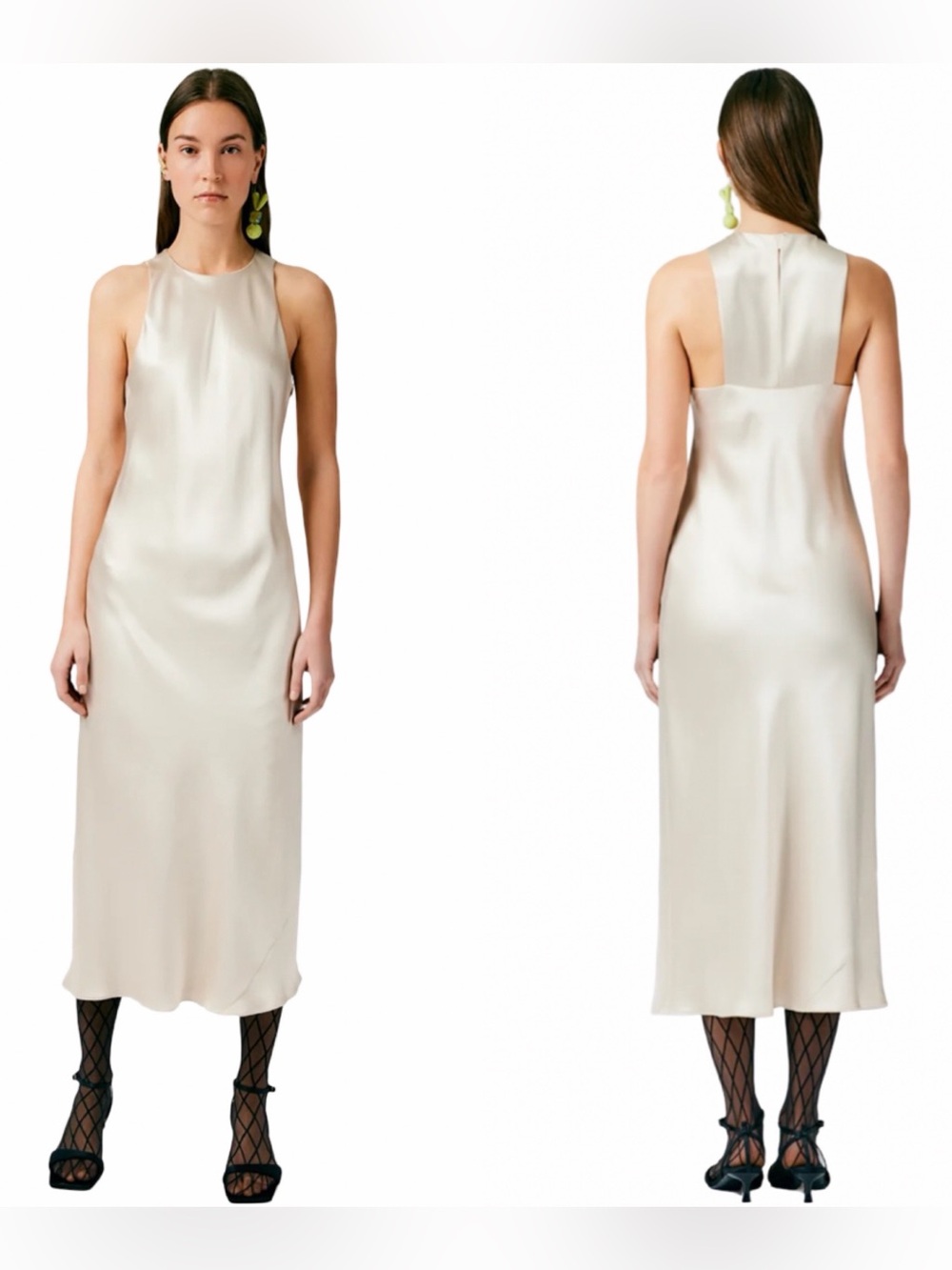 Tibi Satin Midi Dress. NWT
